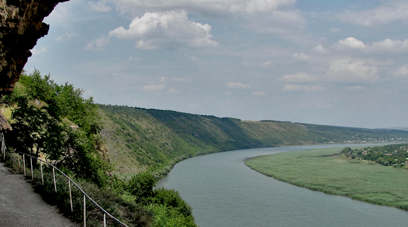 Blick auf den Dnjestr in Moldawien